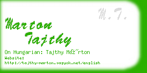 marton tajthy business card